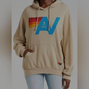 AVIATOR NATION LOGO HOODIE SAND L